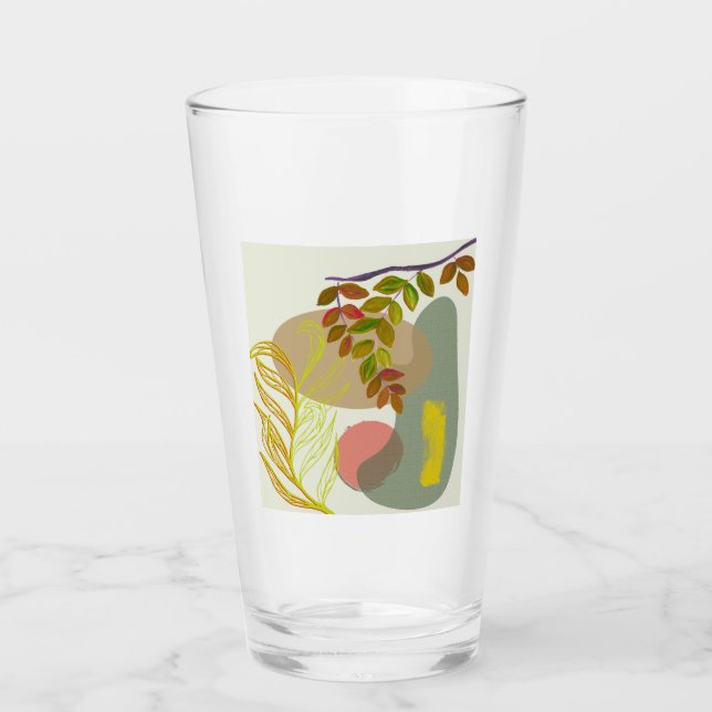 Botanisches Gelbgrün Glas (Vorderseite)