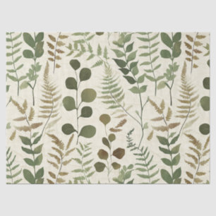 Botanisches gepresstes Blätter-Muster – Farn-Druck Seidenpapier