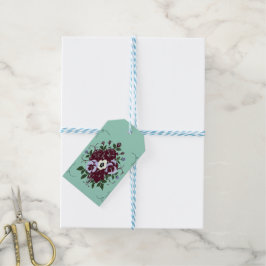 Botanisches Geschenklabel – Veilchenstrauß Geschenkanhänger