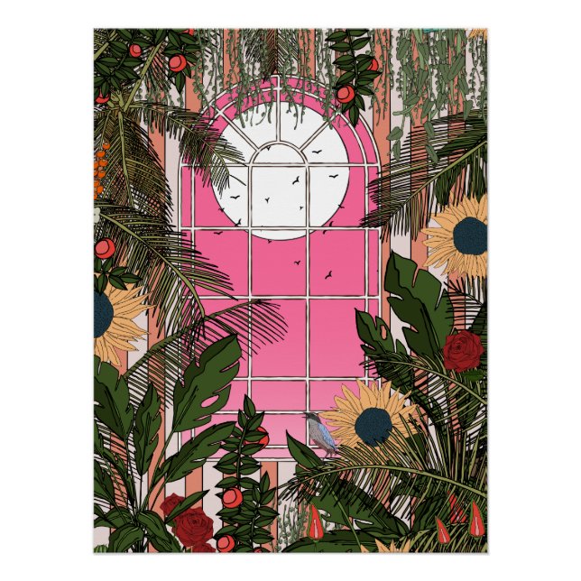 Botanisches Gewächshaus Poster (Vorderseite)