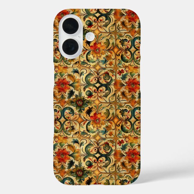 Botanisches Goldenes Zeitalter iPhone 16 Hülle (Rückseite)
