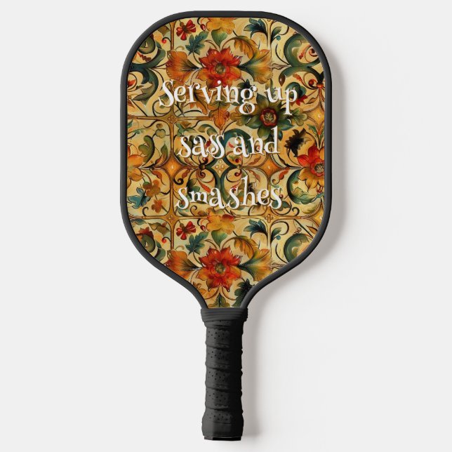Botanisches Goldenes Zeitalter Pickleball Schläger (Rückseite)