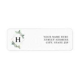 Botanisches Greenery Geometric Monogram