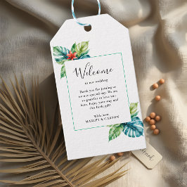 Botanisches Grün Boho Garden Wedding Willkommen Geschenkanhänger