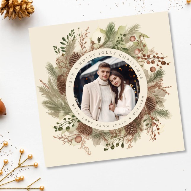 Botanisches Grün Weihnachten Foto Schwarzer Platz (Von Creator hochgeladen)