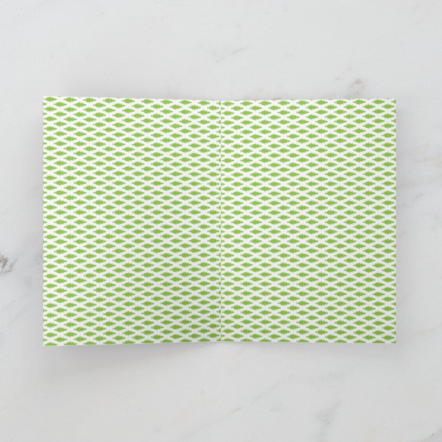 Botanisches grünes Aktendeckel-Set Karte (Innenseite)