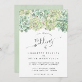 Botanisches grünes Wasserfarbenwasser Einladung