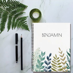 Botanisches Harmonie Personalisiertes Tagebuch