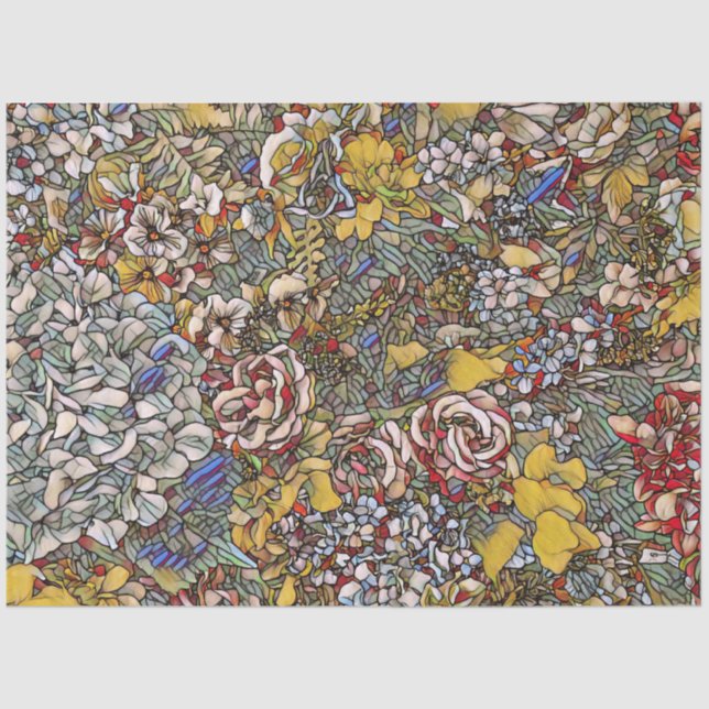 Botanisches Hartglas Seidenpapier (Vorderseite)