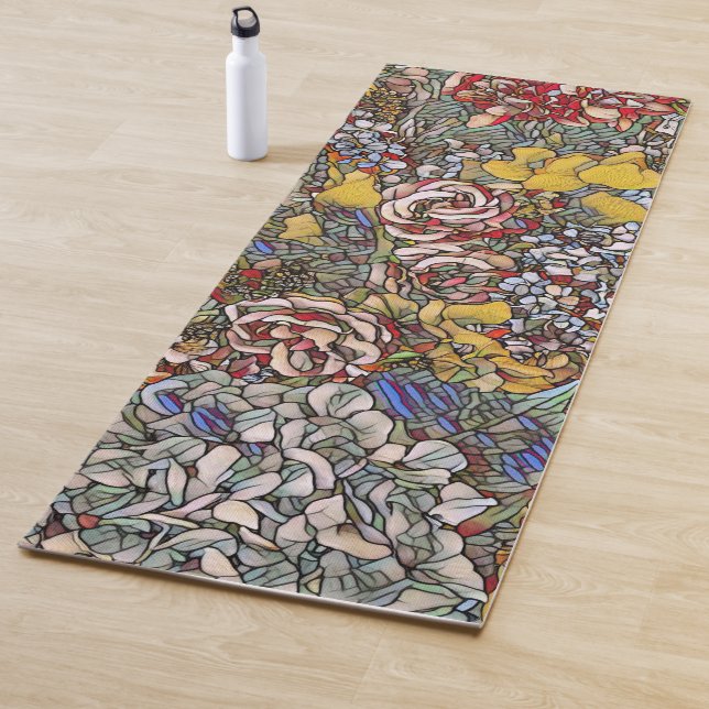 Botanisches Hartglas Yogamatte (Beispiel)