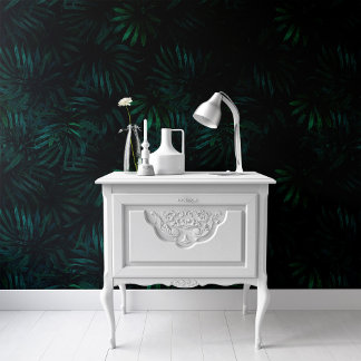 Botanisches Hintergrundpapier mit schwarzen tropis Tapete