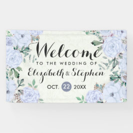 Botanisches Hochzeitsbanner mit elegantem Watercol Banner
