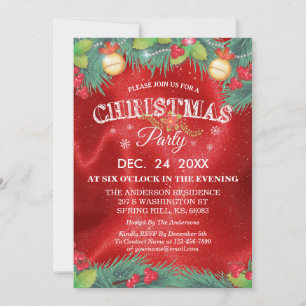 Botanisches Holiday Family Wiedersehen Weihnachtsf Einladung