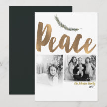 Botanisches Holiday Peace Branch Pine Gold Foto