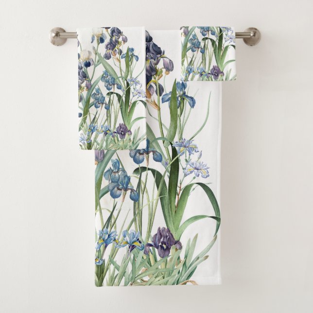 Botanisches Iris-Blumen Redoute Bad-Tuch-Set Badhandtuch Set (Insitu)