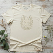 Botanisches Katzenblüten-Design – Florale Linienku