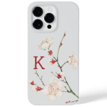 Botanisches Kirschblossom florales Monogramm
