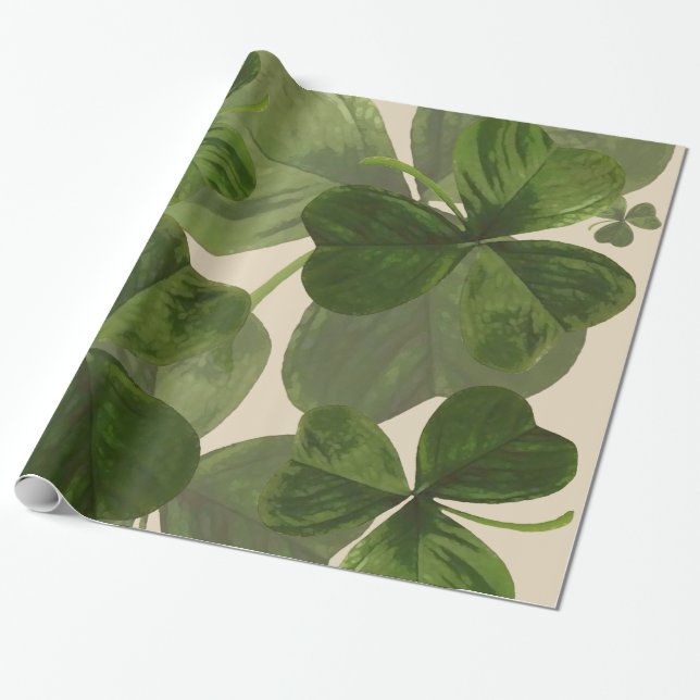 Botanisches Kleeblatt-Foto auf kundenspezifischer Geschenkpapier (Ungerollt)