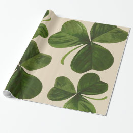 Botanisches Kleeblatt-Foto auf kundenspezifischer Geschenkpapier