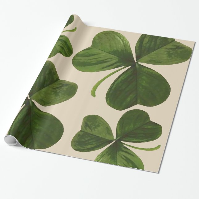 Botanisches Kleeblatt-Foto auf kundenspezifischer Geschenkpapier (Ungerollt)