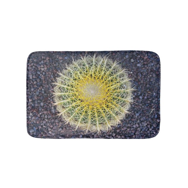 Botanisches Kugel-Kaktus-Nadel-Foto Badematte (Vorderseite)
