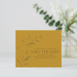 Botanisches Kunstwerk Yellow Boho Save the Date