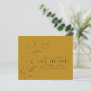 Botanisches Kunstwerk Yellow Boho Save the Date