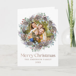Botanisches Laub Frohe Weihnachten Foto