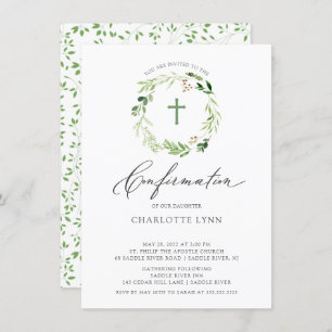 Botanisches Leaf Bestätigung Einladung