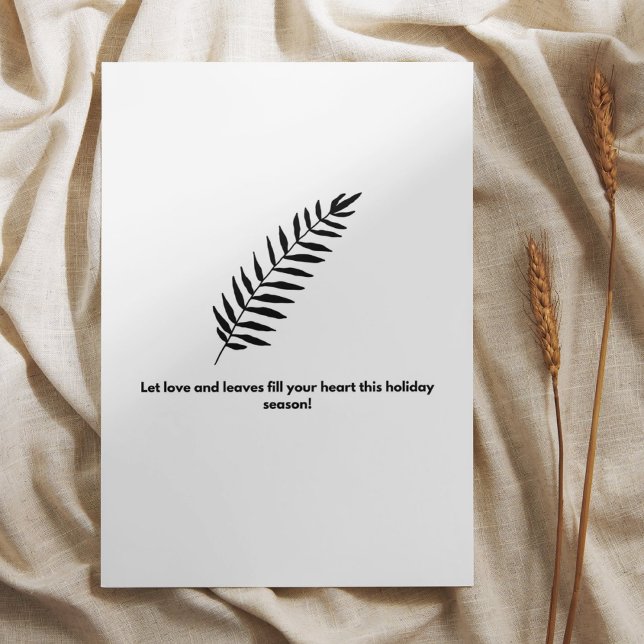 Botanisches Leaf Design Happy Holiday Card (Von Creator hochgeladen)
