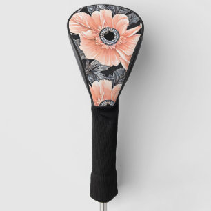 Botanisches Lichtpfirsichmuster Golf Headcover