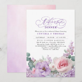 Botanisches Lila rosafarbenes florales Boho Probe  Einladung