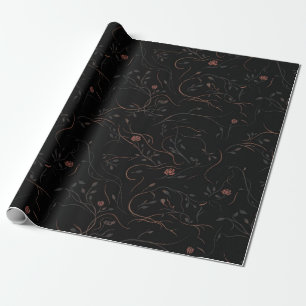 Botanisches Line-Art-Geschenkpapier Geschenkpapier