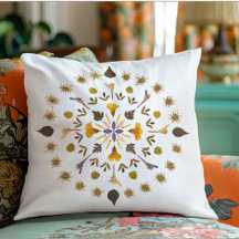 Botanisches Mandala Pressblumen-Kunstwerk