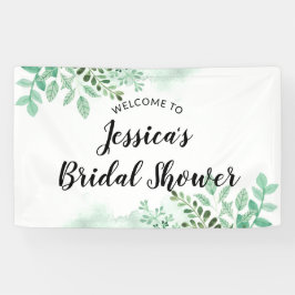 Botanisches Minze-Brautparty aus frischen Blättern Banner