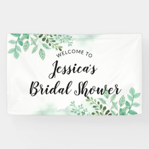 Botanisches Minze-Brautparty aus frischen Blättern Banner