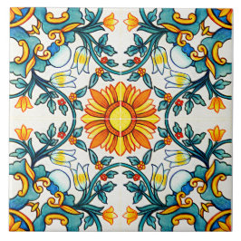 Botanisches Mittelmeer-Gemustert Fliese