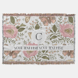 Botanisches Monogramm der modernen trendy Wildblum Decke