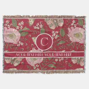 Botanisches Monogramm der modernen trendy Wildblum Decke