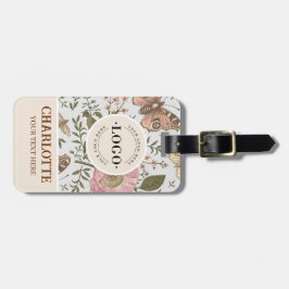 Botanisches Monogramm der modernen trendy Wildblum Gepäckanhänger