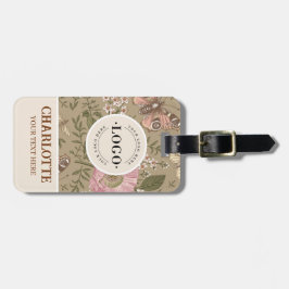 Botanisches Monogramm der modernen trendy Wildblum Gepäckanhänger