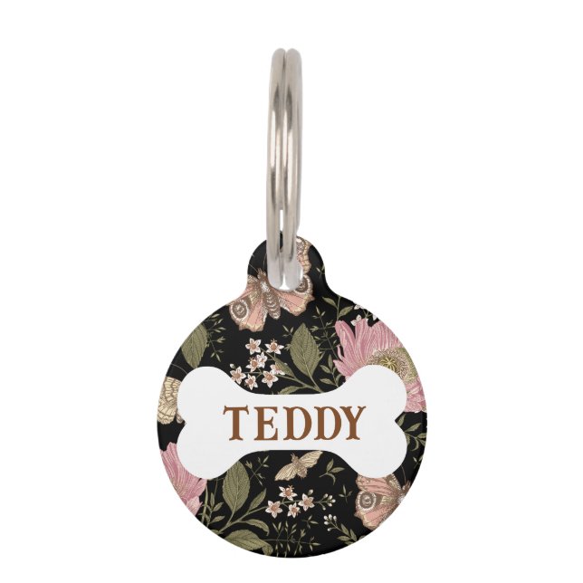 Botanisches Monogramm der modernen trendy Wildblum Haustiermarke (Vorderseite)