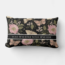 Botanisches Monogramm der modernen trendy Wildblum Lendenkissen