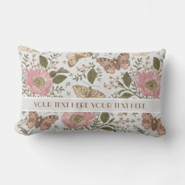 Botanisches Monogramm der modernen trendy Wildblum Lendenkissen