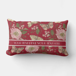 Botanisches Monogramm der modernen trendy Wildblum Lendenkissen
