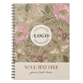 Botanisches Monogramm der modernen trendy Wildblum Notizblock