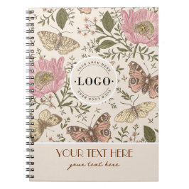 Botanisches Monogramm der modernen trendy Wildblum Notizblock