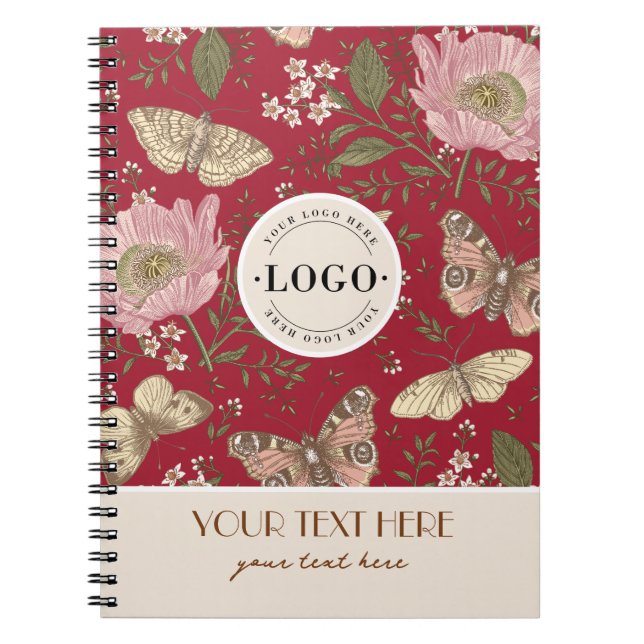 Botanisches Monogramm der modernen trendy Wildblum Notizblock (Vorderseite)