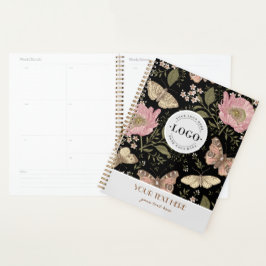 Botanisches Monogramm der modernen trendy Wildblum Planer