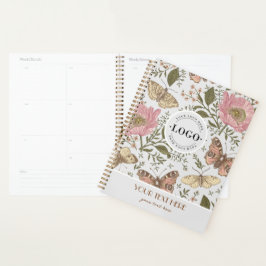 Botanisches Monogramm der modernen trendy Wildblum Planer